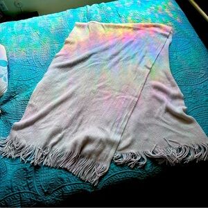 Soft Knit Lilac Blanket Scarf with Fringe